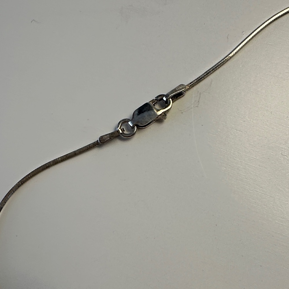 CRISLU Sterling Silver Platinum Plated Pendant Necklace - Picture 3 of 5
